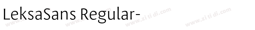 LeksaSans Regular字体转换